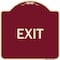 Signmission Designer Series Sign-Exit 1, Burgundy Heavy-Gauge Aluminum Sign, 18" H, 18" L, BU-1818-24042 A-DES-BU-1818-24042 - alternate 1